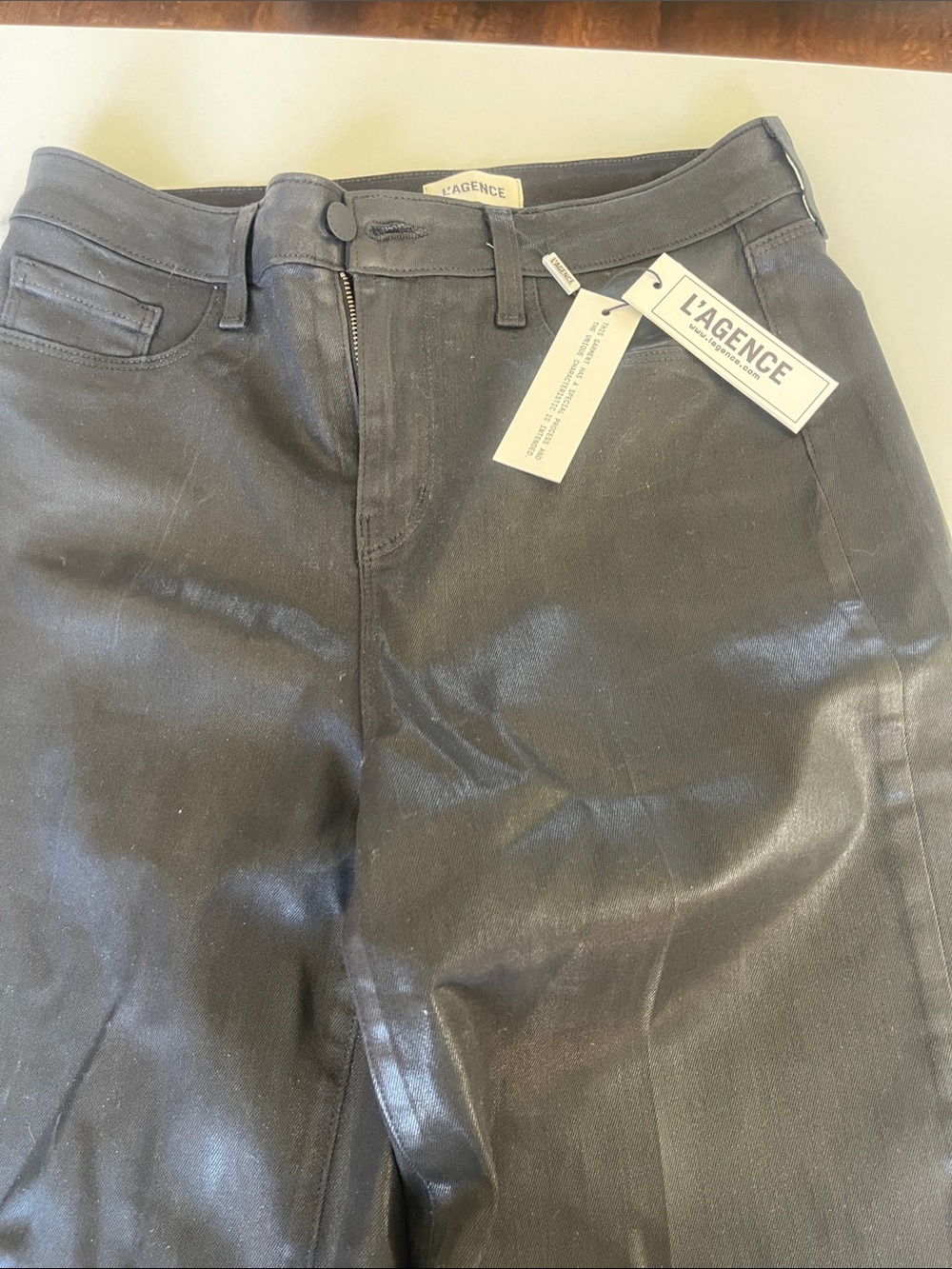 L'AGENCE Women's Black Flare Wide Leg Jeans